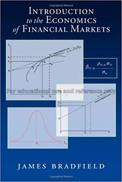 Introduction to the economics of financial markets...