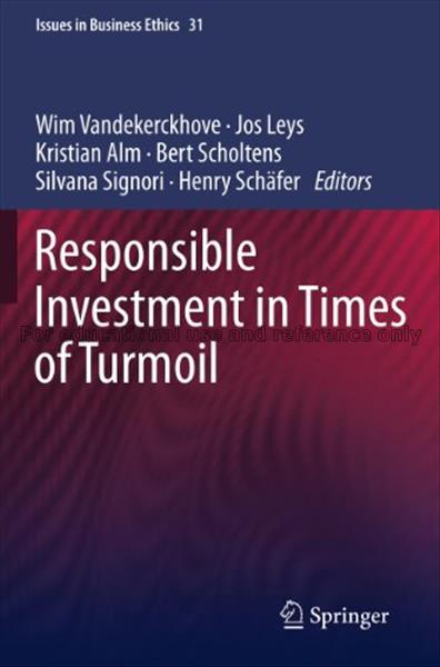 Responsible investment in times of turmoil (Issues...