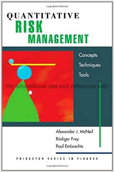 Quantitative risk management : concepts, technique...