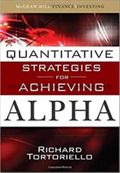 Quantitative strategies for achieving alpha / Rich...
