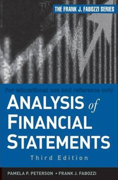 Analysis of financial statements / Pamela P. Peter...