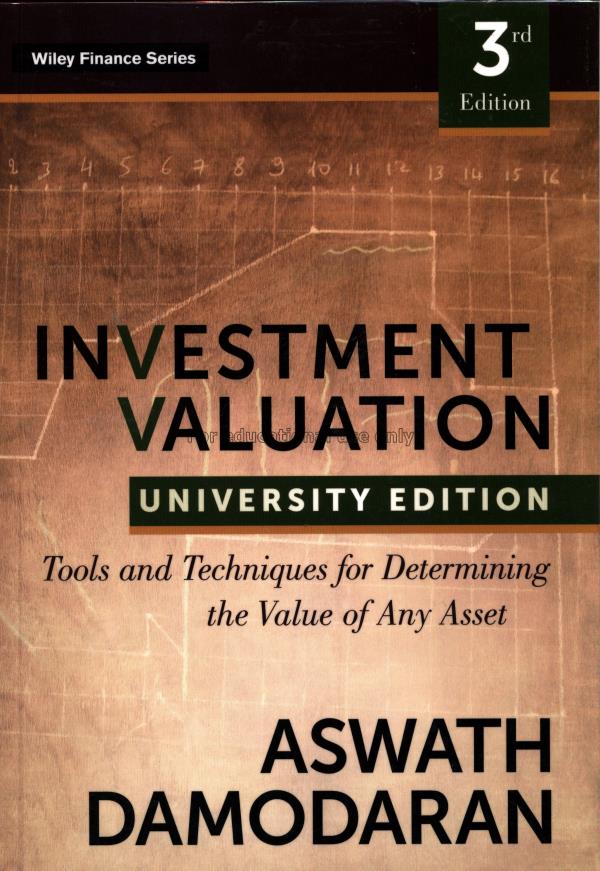Investment valuation : tools and techniques for de...
