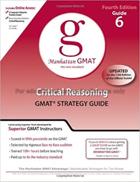 Manhattan GMAT guide 6 : critical reasoning : verb...