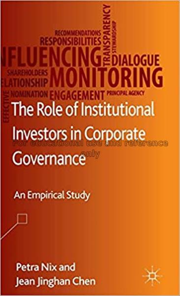 The role of institutional investors in corporate g...