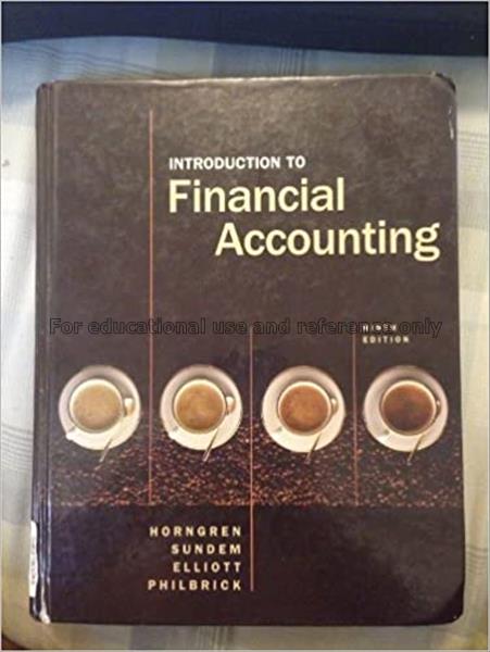 Introduction to financial accounting / Charles T. ...