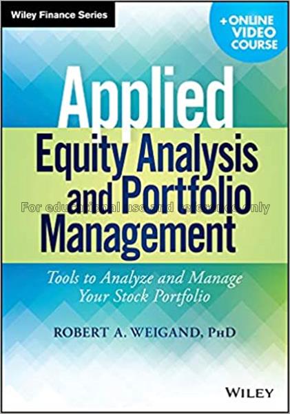 Applied equity analysis and portfolio management :...