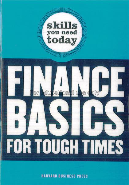 Finance basics for tough times...