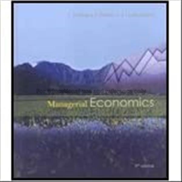 Managerial economics / Christopher R. Thomas, S. C...