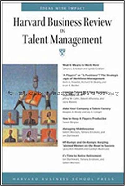 Harvard business review on talent management / Har...