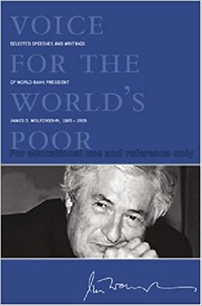 Voice for the world’s poor : selected speeches and...