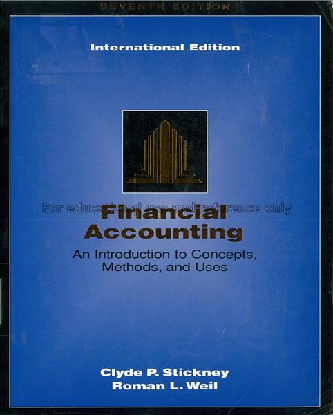 Financial accounting : an introduction to concepts...
