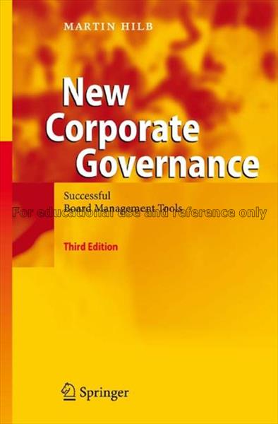 New corporate governance : successfull board manag...