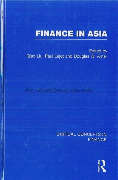 Finance in Asia : critical concepts in finance / e...