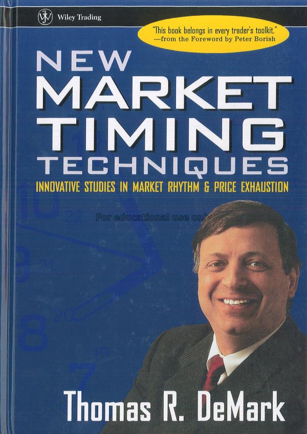 New market timing techniques : innovative studies ...