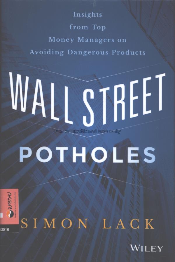 Wall Street potholes : insights from top money man...