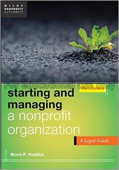 Starting and managing a nonprofit organization :  ...