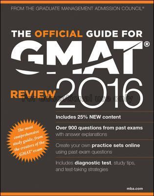 The official guide for gmat review 2016 with onlin...