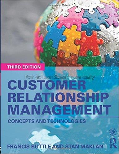 Customer relationship management : concepts and te...