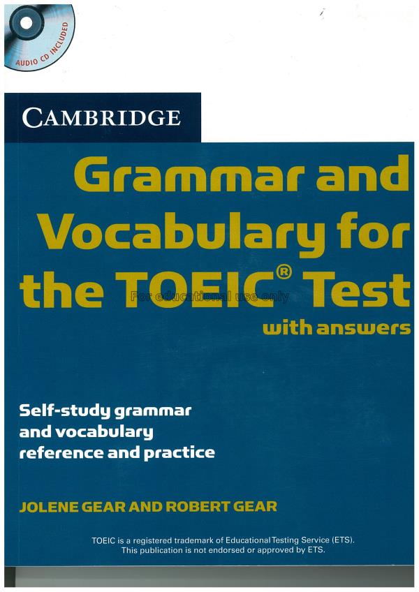 Grammar and vocabulary for the TOEIC test with ans...