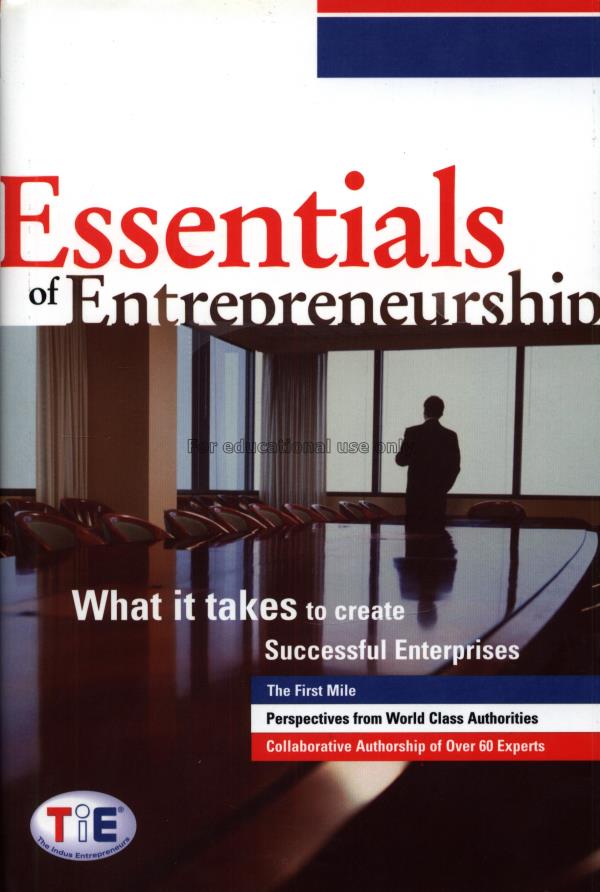 Essentials of entrepreneurship : what it takes to ...