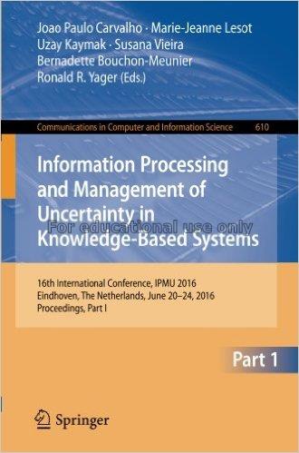 Information processing and management of uncertain...