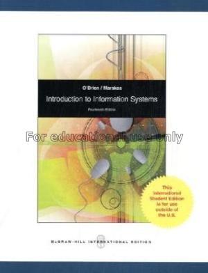 Introduction to information systems /  James O'Bri...