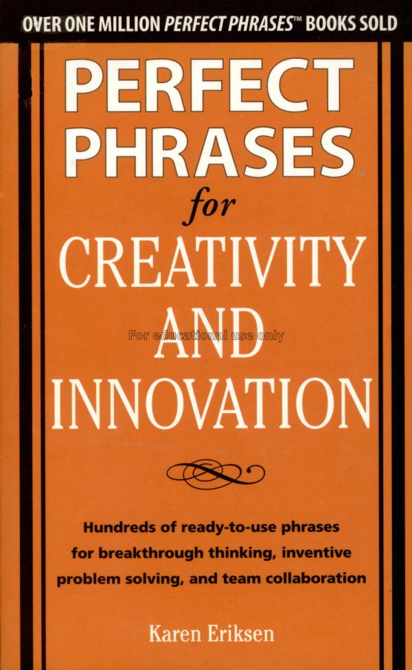 Perfect phrases for creativity and innovation : hu...