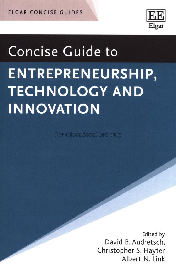 Concise guide to entrepreneurship, technology and ...