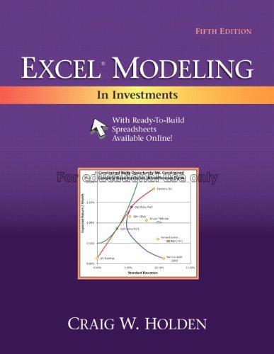 Excel modeling in investments / Craig W. Holden...