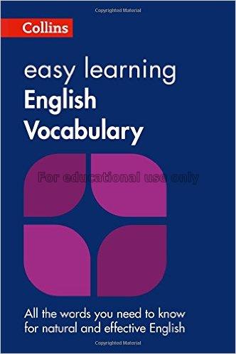 Collins easy learning English vocabulary : all the...