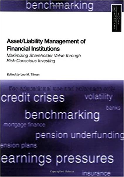 Asset/liability management of financial institutio...