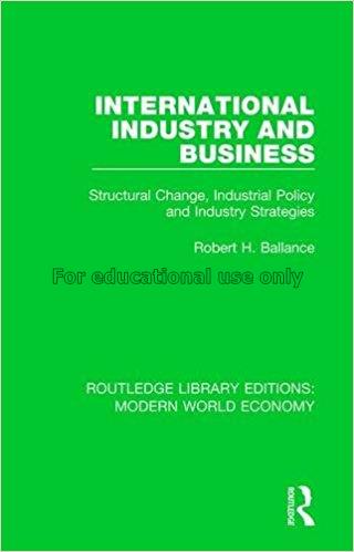 International industry and business : structural c...