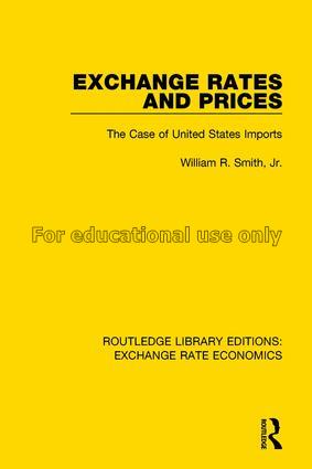 Exchange rates and prices : the case of United Sta...