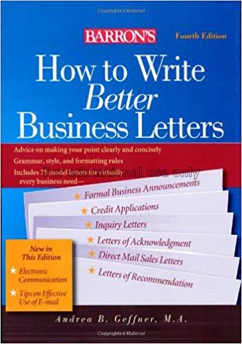 How to write better business letters / Andrea B. G...