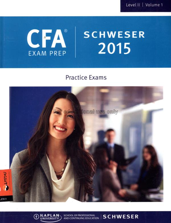 SchweserNotes for the CFA exam 2015 levell II volu...