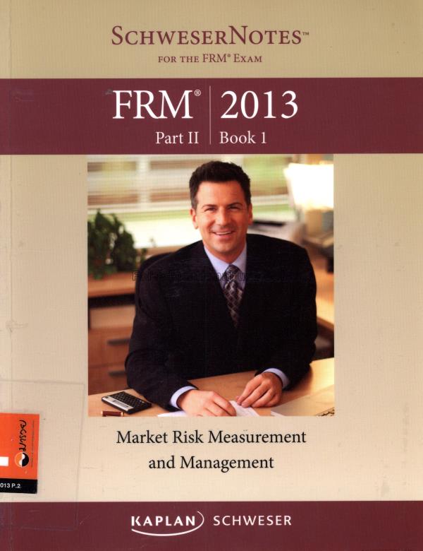 SchweserNotes FRM 2013 part II book 1 : market ris...