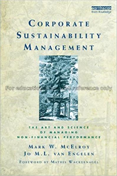 Corporate sustainability management :The art and s...