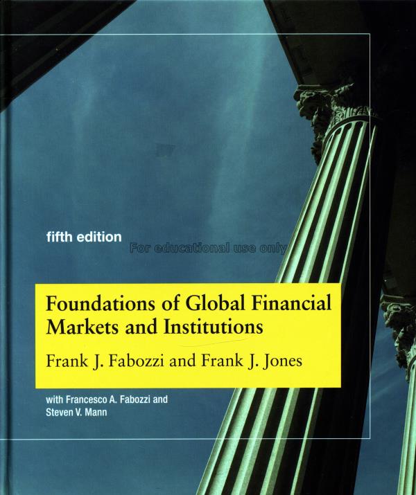 Foundations of global financial markets and instit...