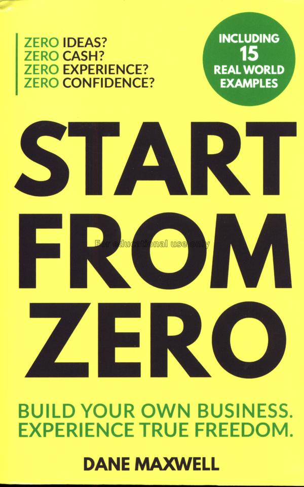 Start from zero : build your own business Experie...