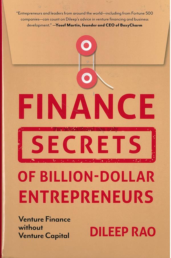  Finance Secrets of Billion-dollar Entrepreneurs :...