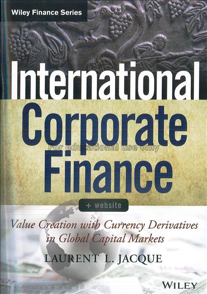 International corporate finance, + website : value...