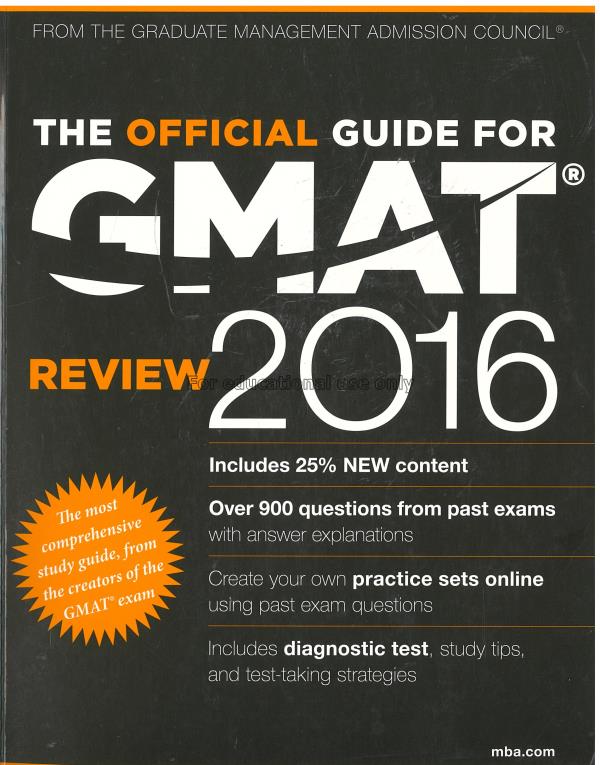  GMAT quantitative review :\ b the official guide ...