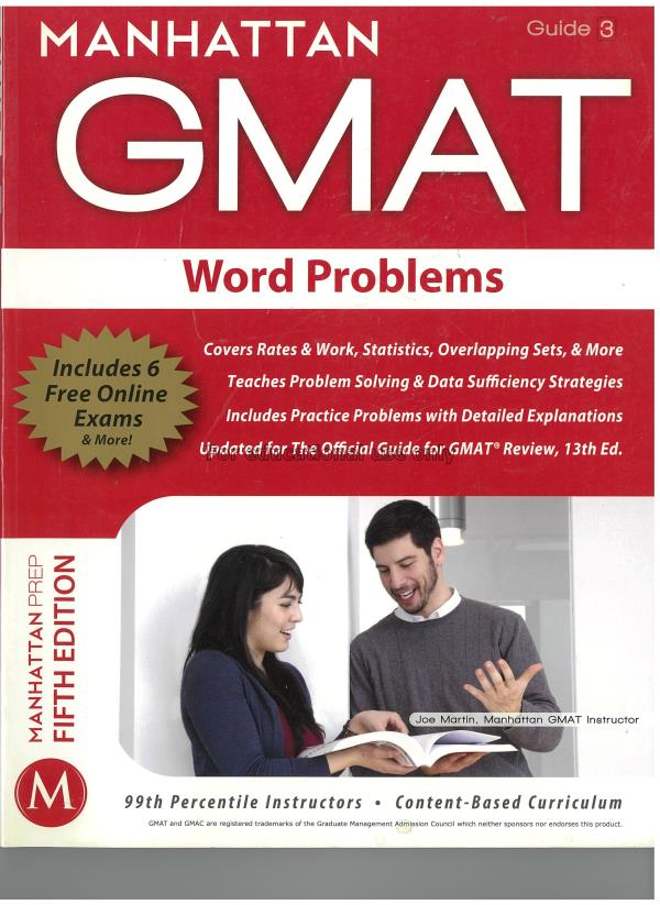  Manhattan GMAT guide 3 :  World problems : verbal...