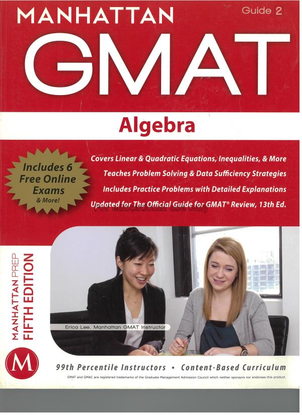  Manhattan GMAT guide 2 :  algebra : verbal strate...
