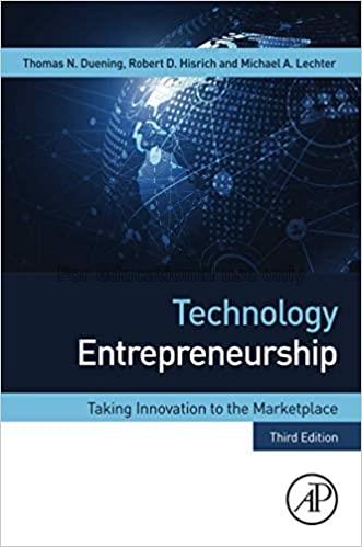 Technology entrepreneurship :  taking innovation t...