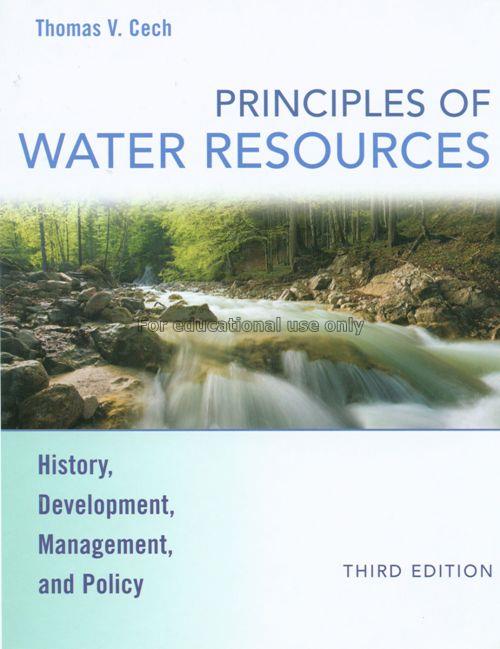 Principles of water resources : history, developme...
