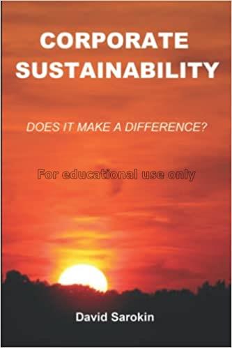Corporate sustainability :  does it make a differe...