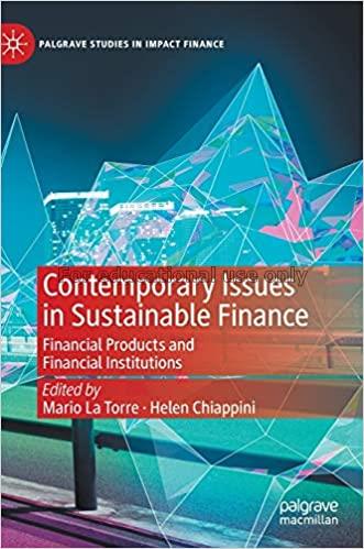 Contemporary issues in sustainable finance: financ...