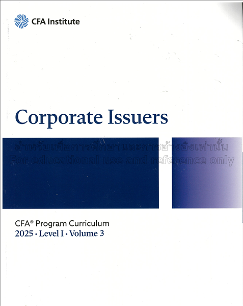 CFA program curriculum level I volume 3 2025 : Cor...