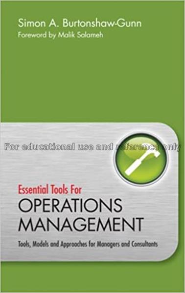 Essential tools for operations management : tools,...